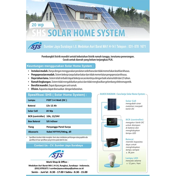 Solar Home System 20Wp / SHS 20Wp