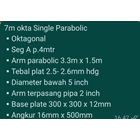 Tiang PJU Oktagonal 7 meter Parabolic Singel Ornamen Hot Deep Galvanize HDG Surabaya 3
