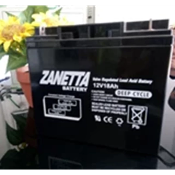 Aki kering / Aki UPS / Battery VRLA GEL Zanetta 12V 18Ah/ Battery Solar Panel / Sealed Rechargeable Battery 